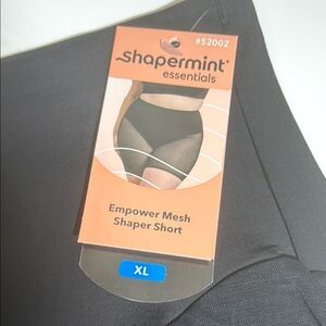 Shapermint Essentials Black Empower Mesh Shaper Short
